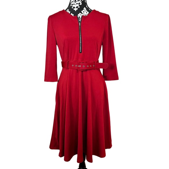 NWT Belted Dress with POCKETS - Picture 1 of 14